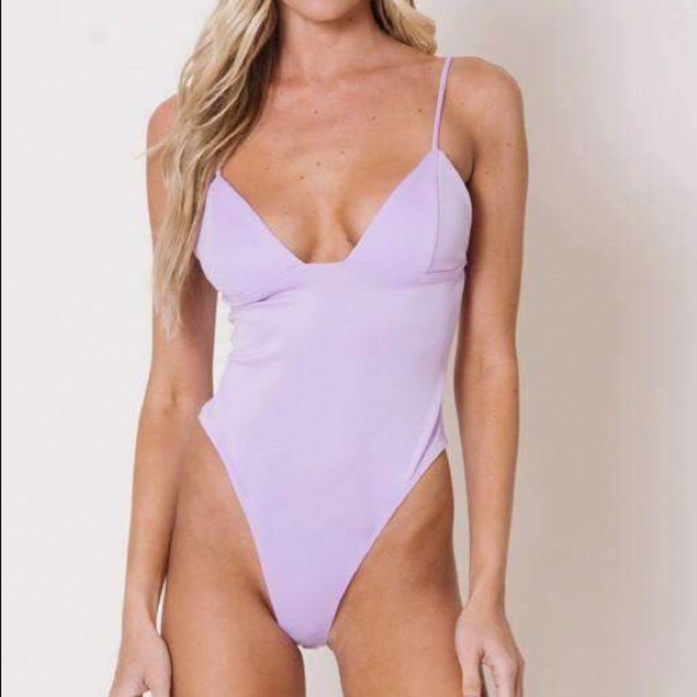 Lux Los Angelas Lavender Purple Tank Bodysuit - Picture 1 of 2